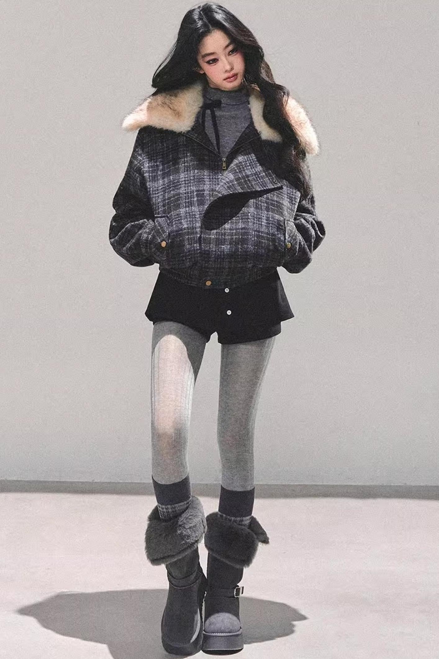 Black Autumn A-Line Shorts