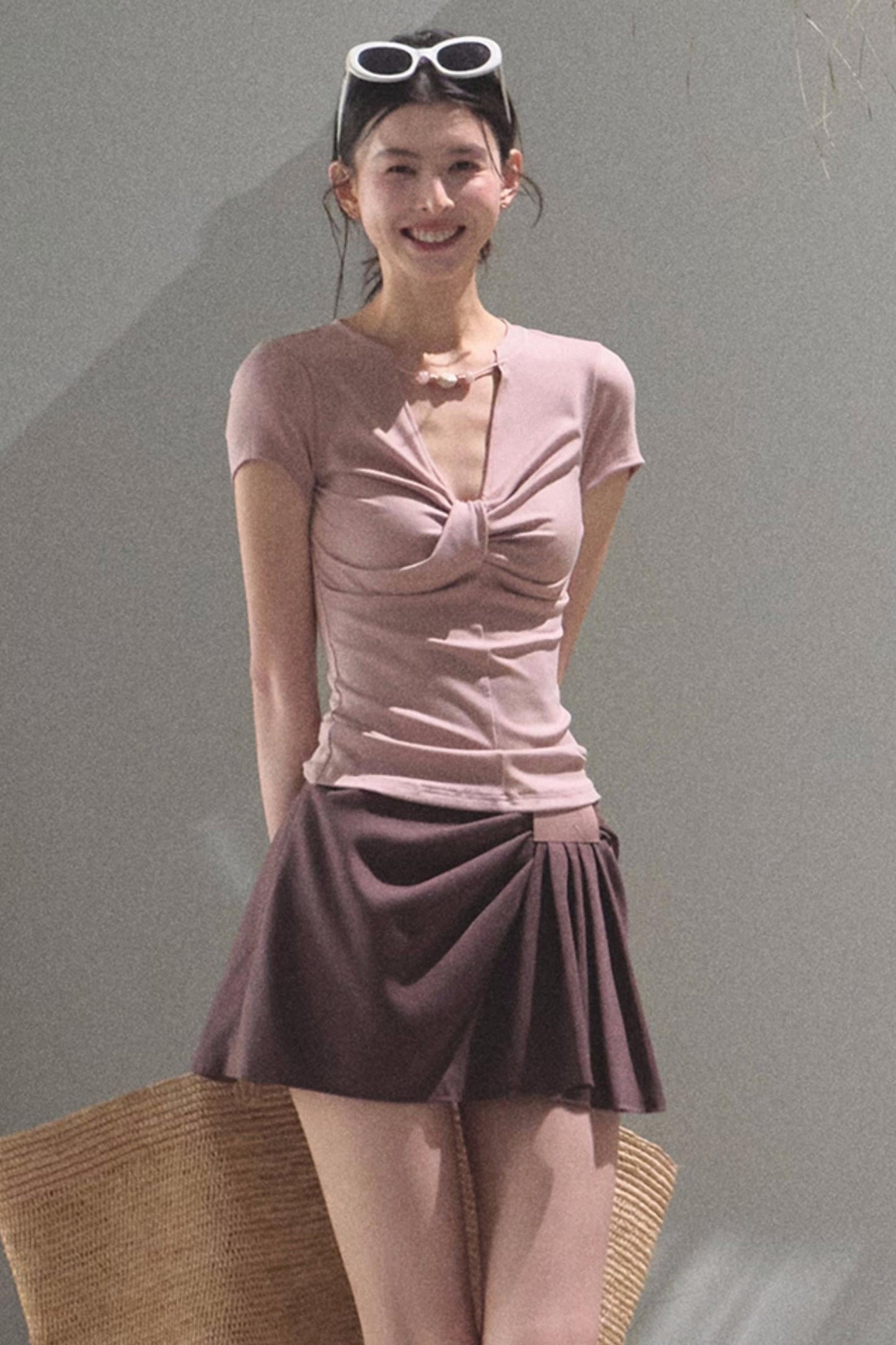 Cool Beaded V-Neck Tee