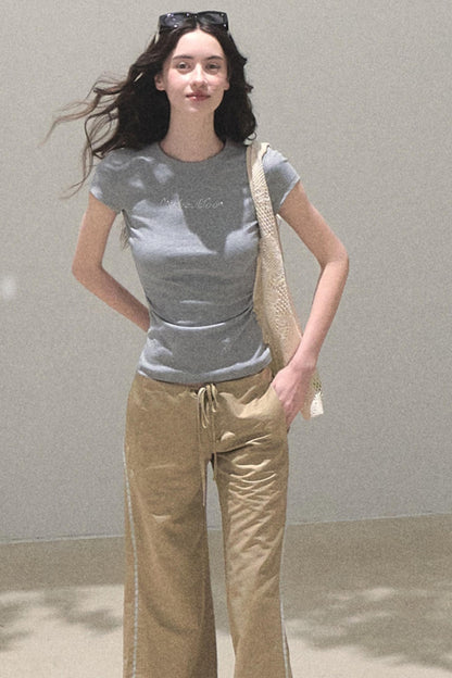 Copper Lace Wide Leg Pants