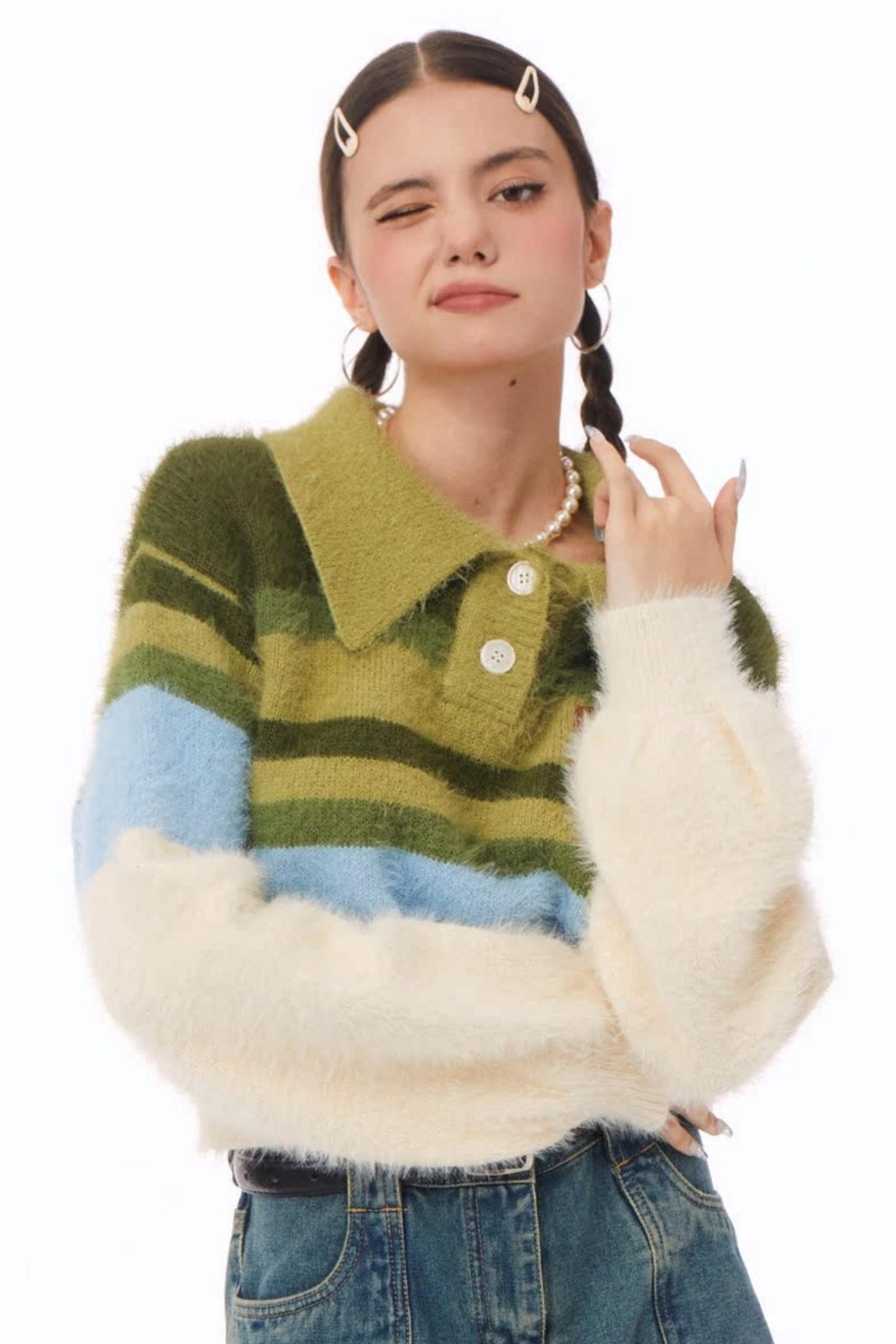 Lazy Retro Polo Neck Sweater