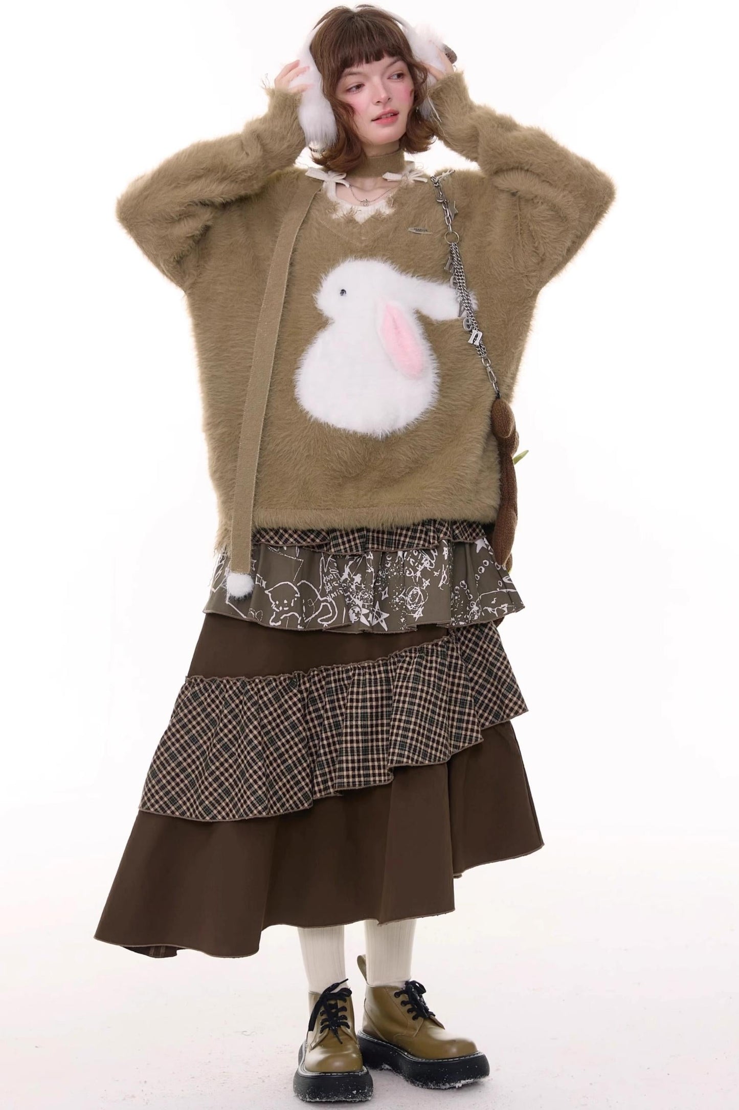 秋冬季高腰显瘦裙