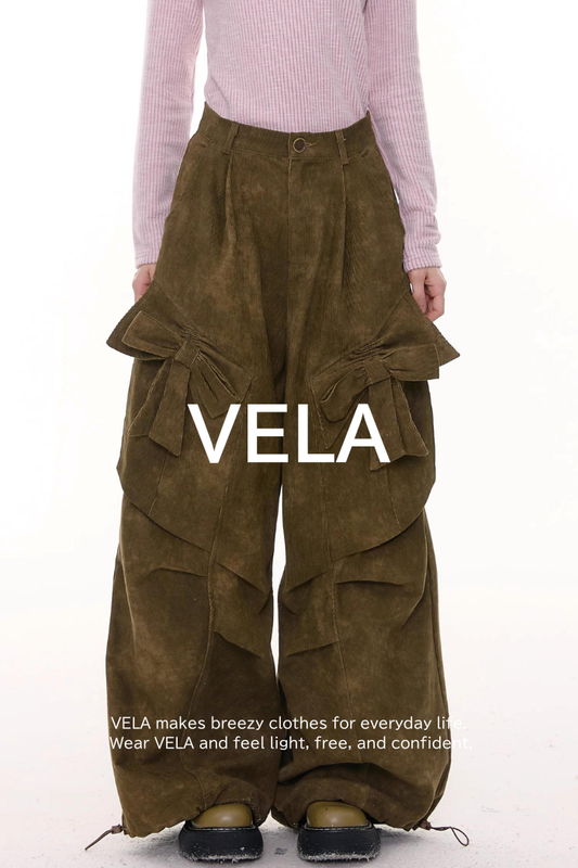 Autumn Retro Bow High Waist Slimming Trousers