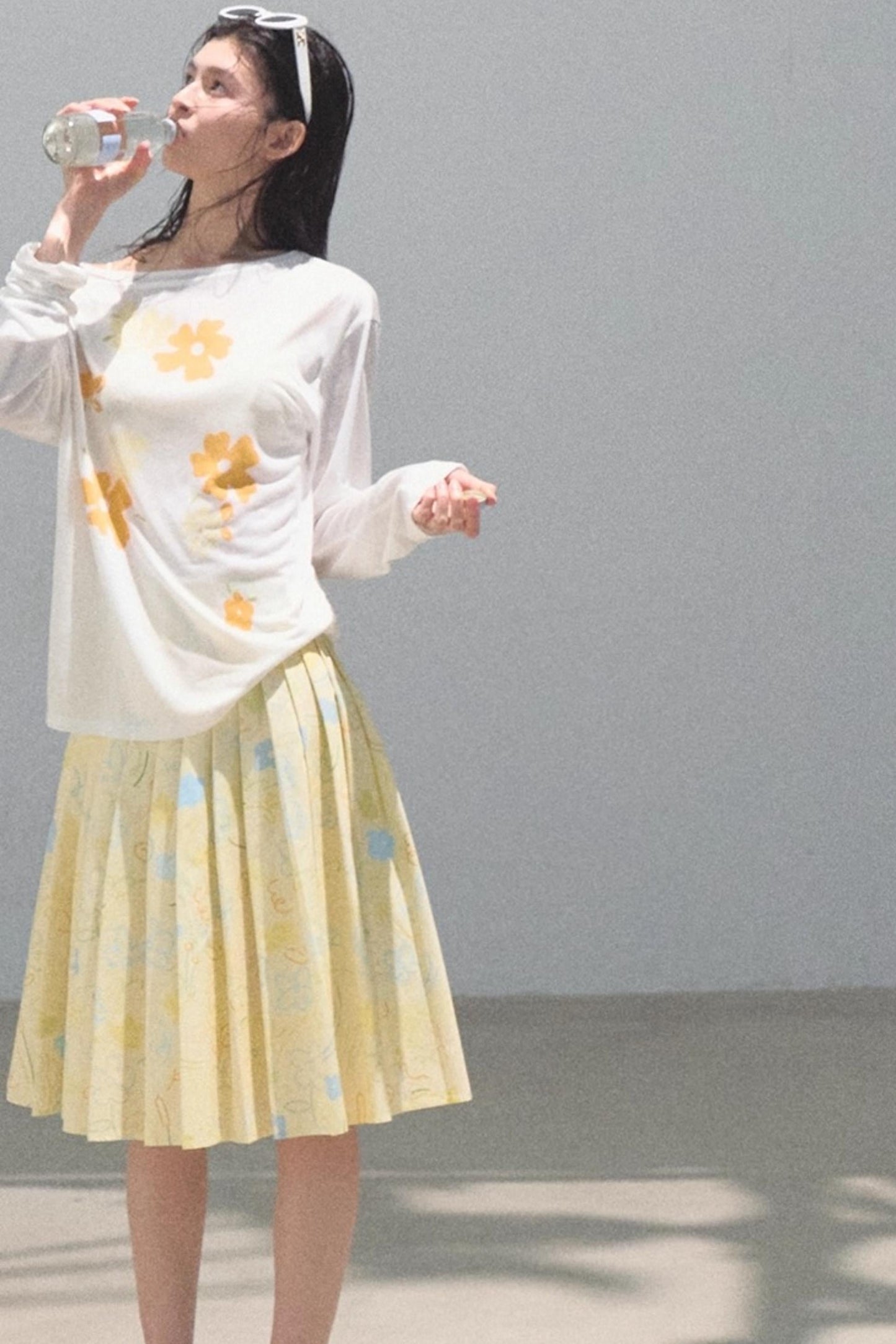 Floral Knit Off-the-Shoulder Cover-Up Top