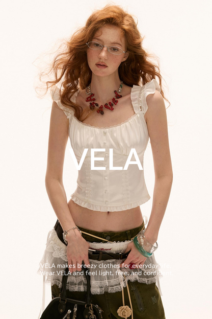 Summer Satin Pleated Camisole