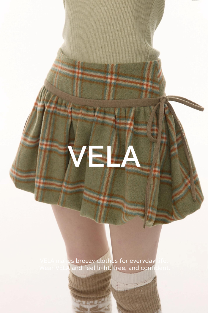 Green Plaid Woolen Skirt