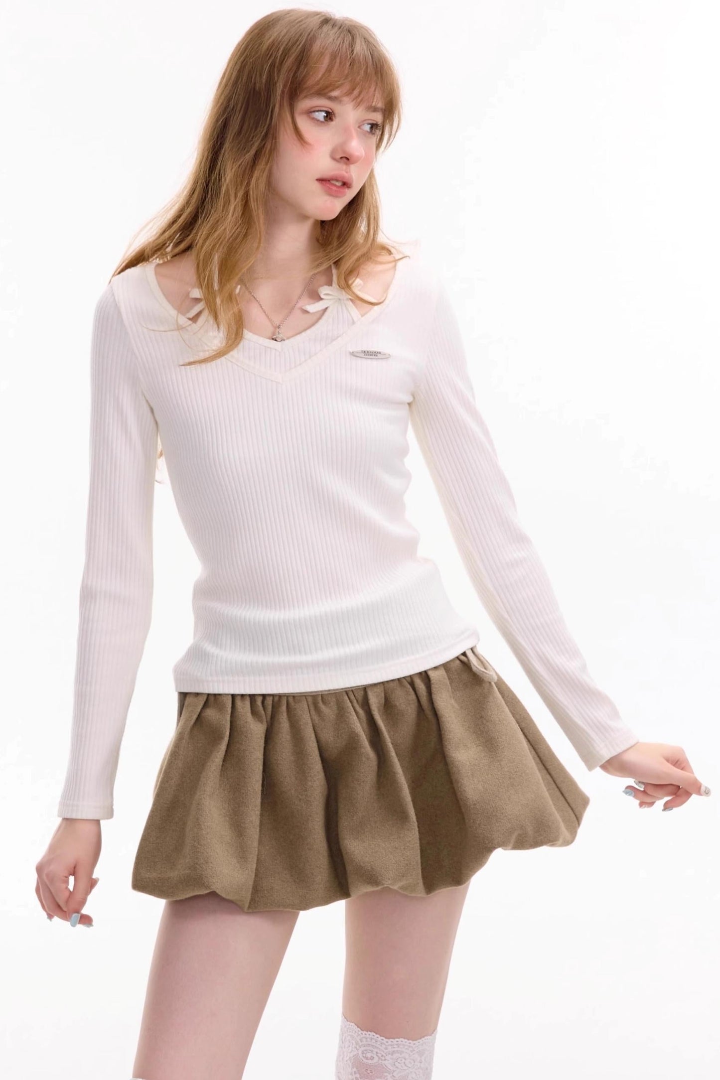 Autumn Bow Halterneck Slimming Top