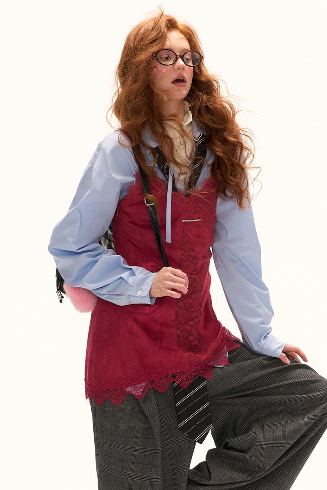 Autumn Lace Satin Camisole Dress