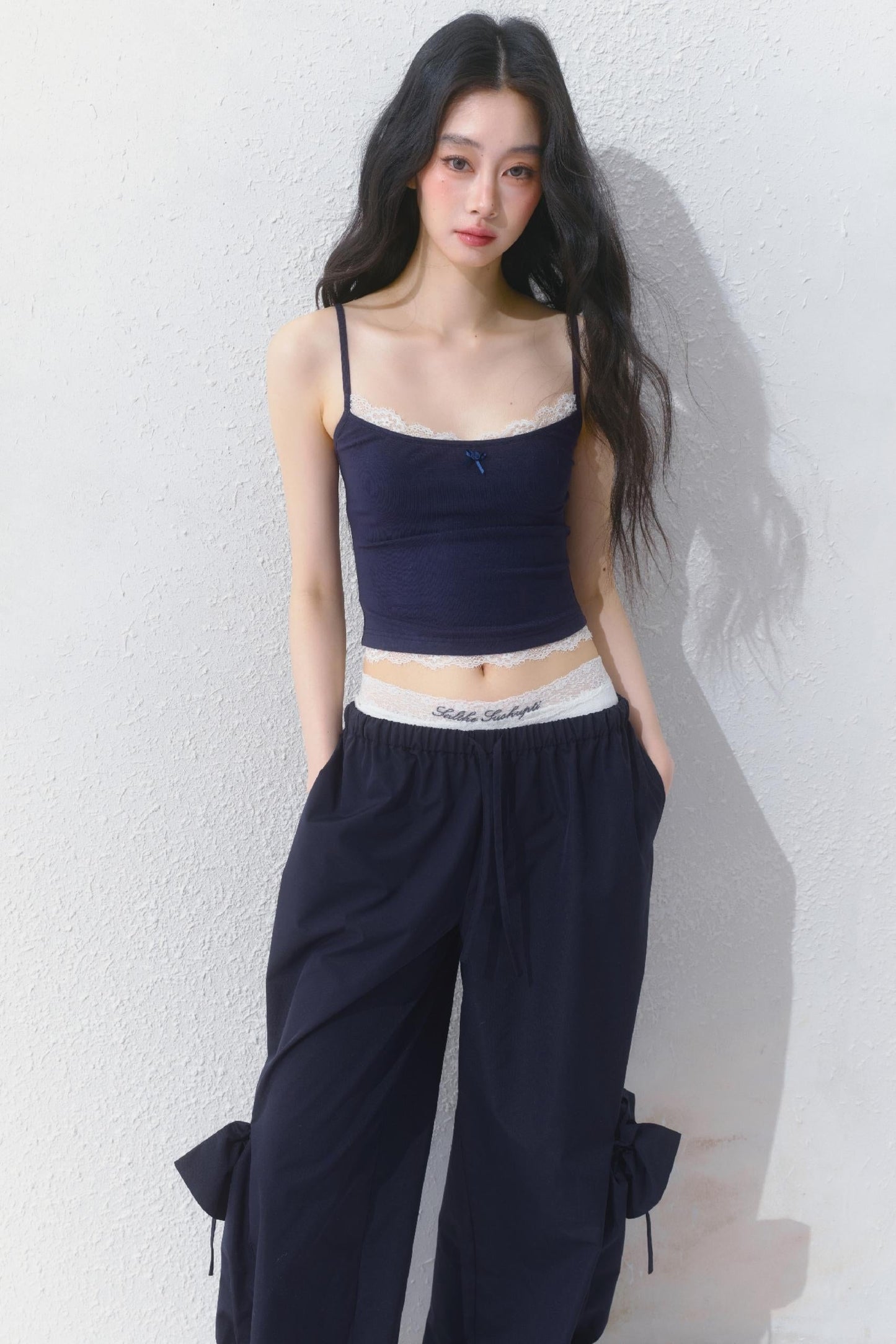 Sporty Strap Knit Top Set-Up