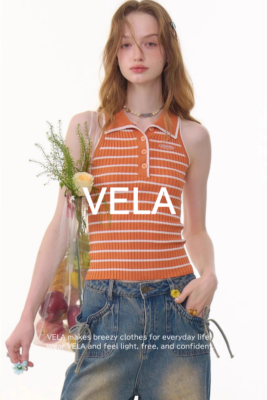 Retro Striped Knit Top