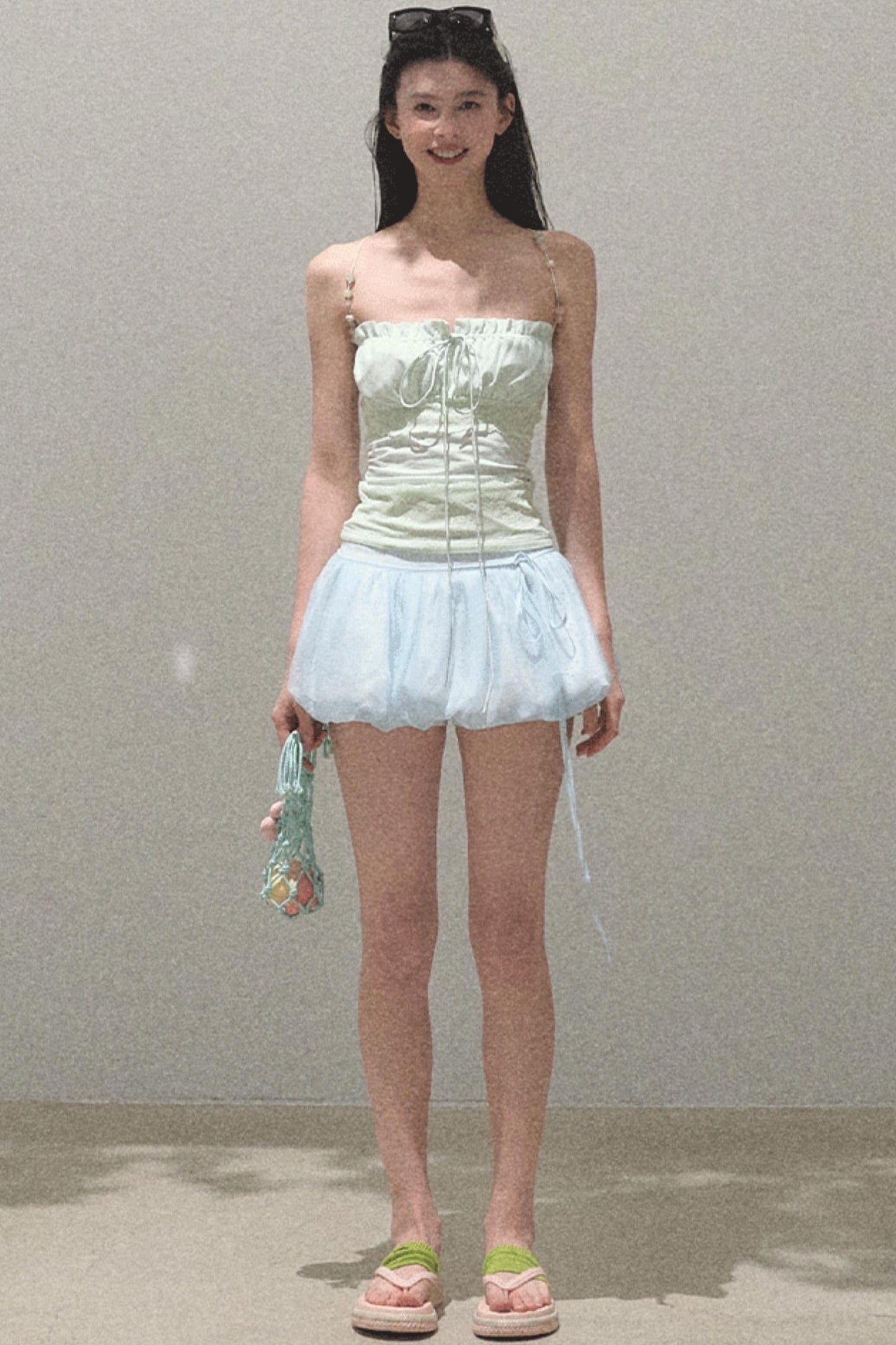 Floral Peplum Culottes Skirt Set