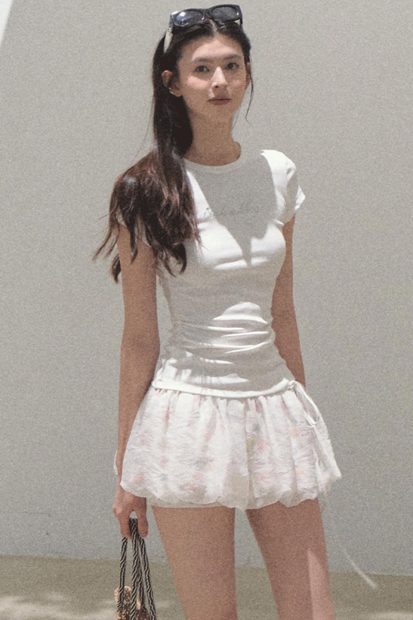 Floral Peplum Culottes Skirt Set