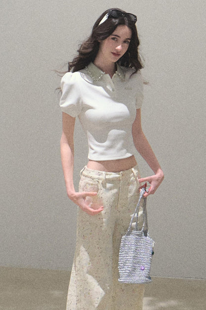 Sunset Diamond Polo Tee