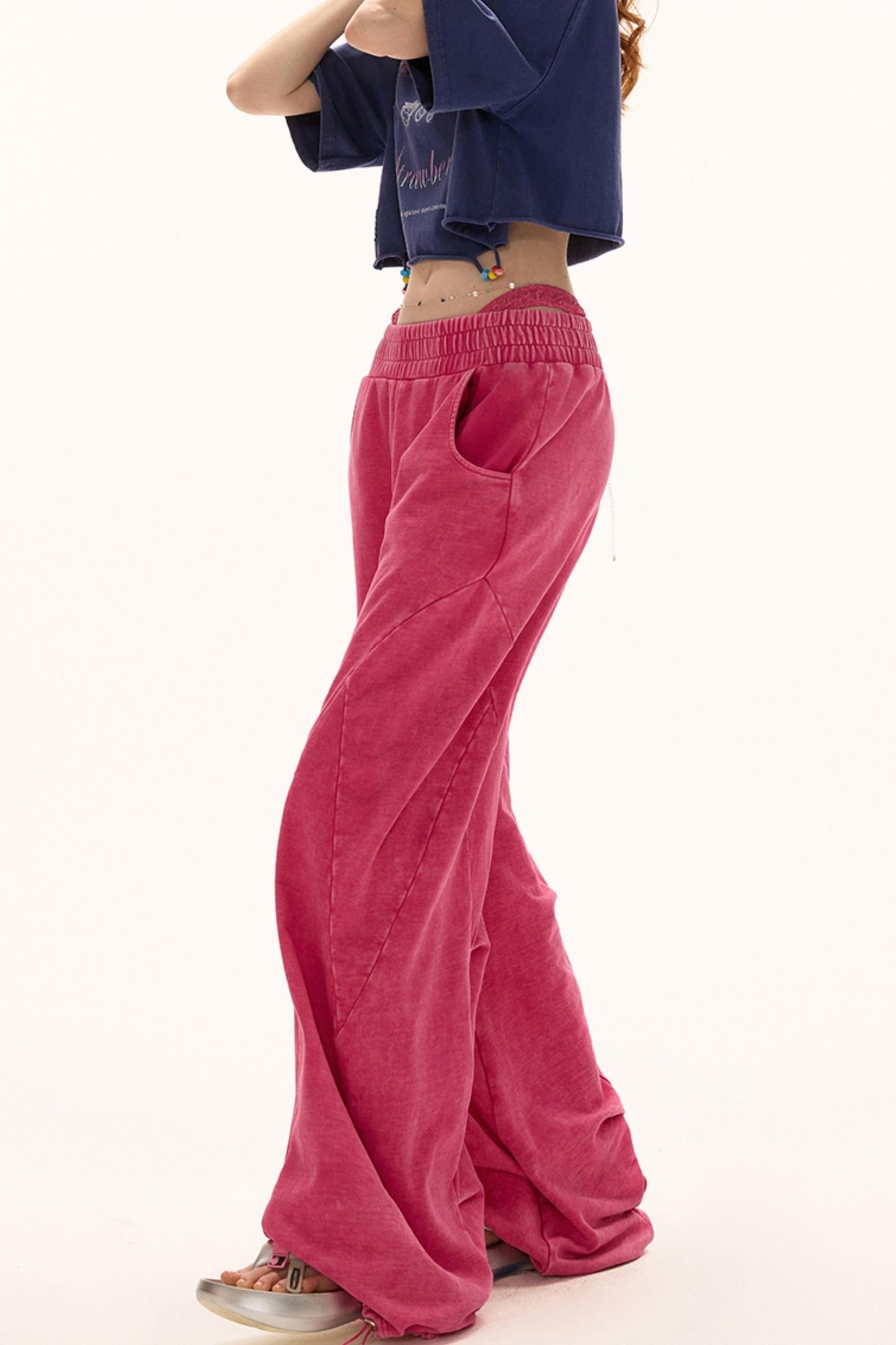 Luxe Loose-Leg Sports Pants