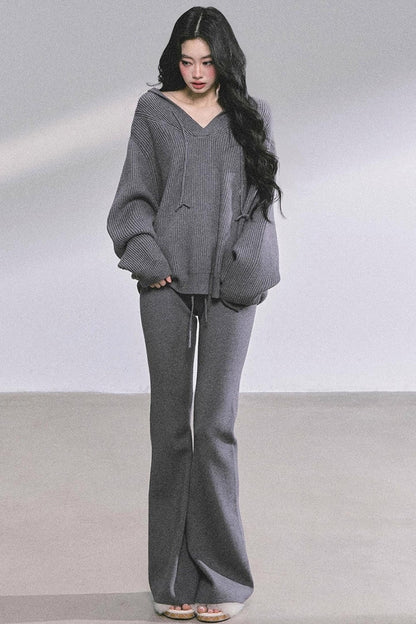 Lazy Style Knitted Suit Set-Up