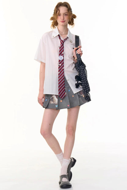 White Short Sleeve Top