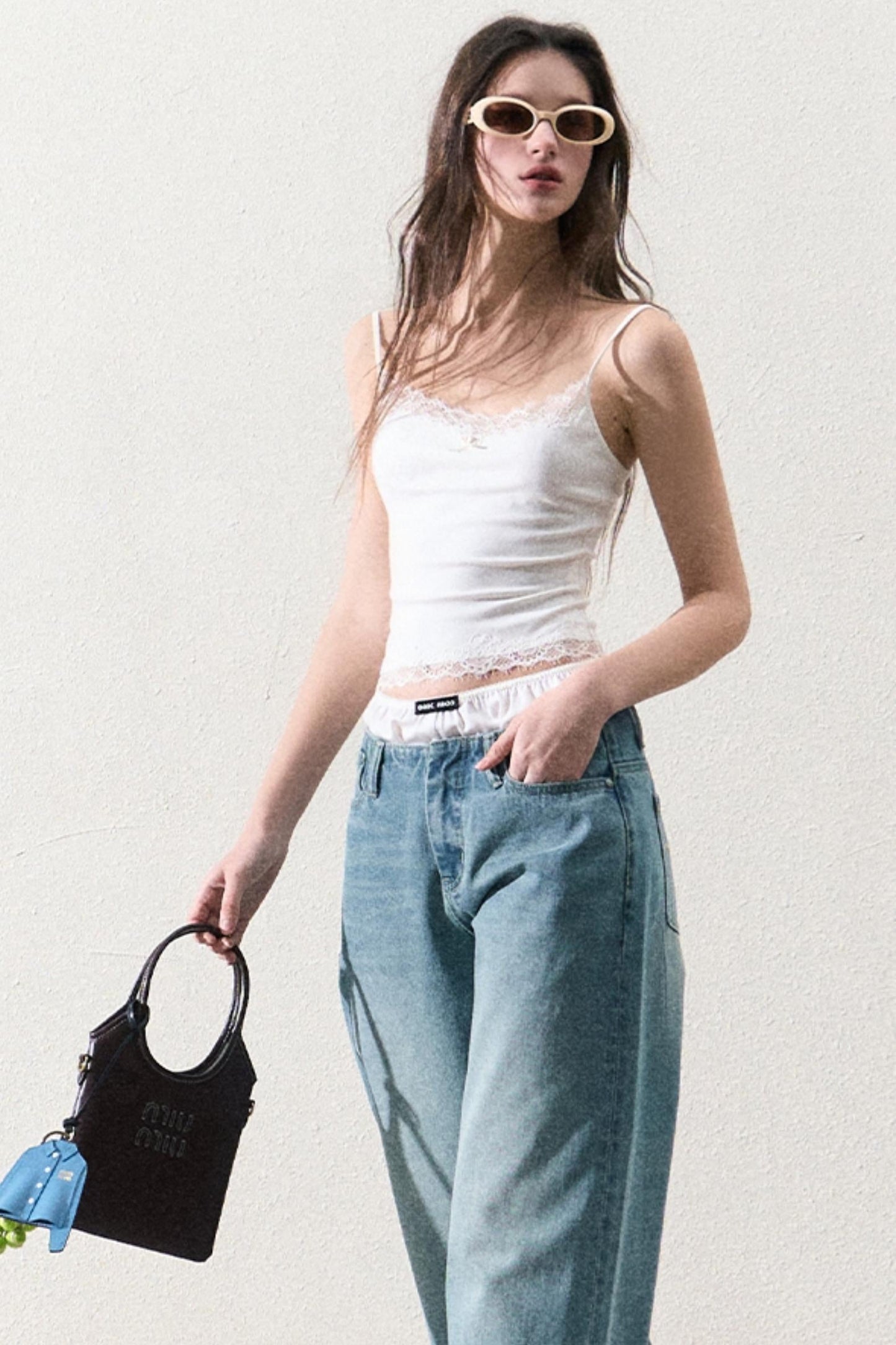 Slim Lace Strap Base Layer Top