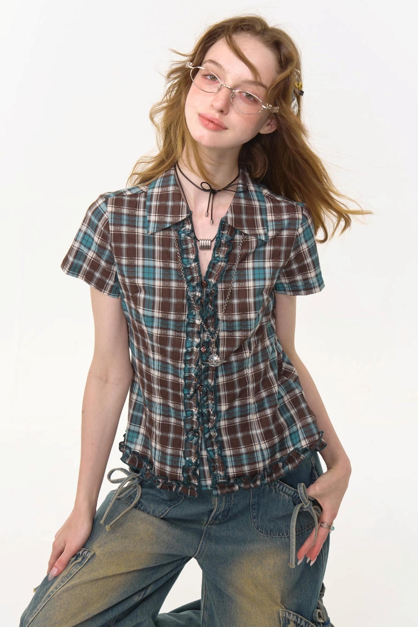 Plaid Short Sleeve Shirt