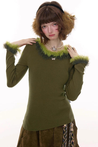 美式复古针织毛衣