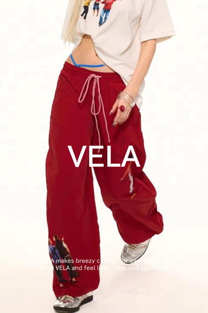 Summer Polka Dot Wide Leg Pants