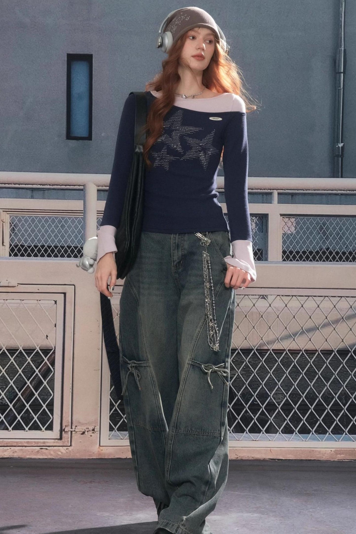 Autumn Star Flared Long Sleeve T-Shirt