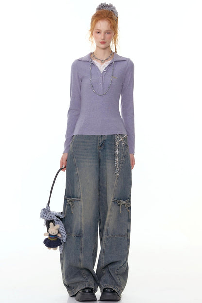 Denim Asymmetry Fit Pants