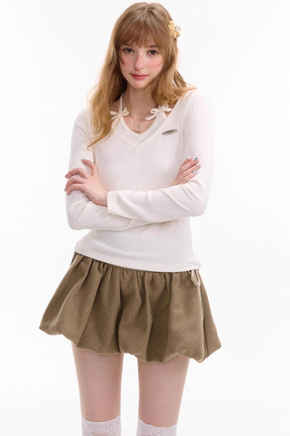 Autumn Bow Halterneck Slimming Top