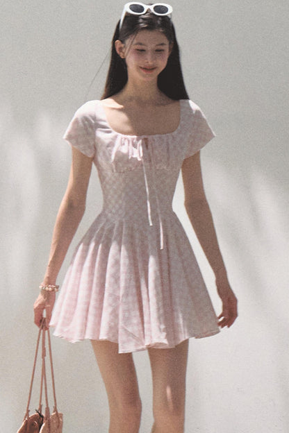 Sweet Bow Tie Mini Dress