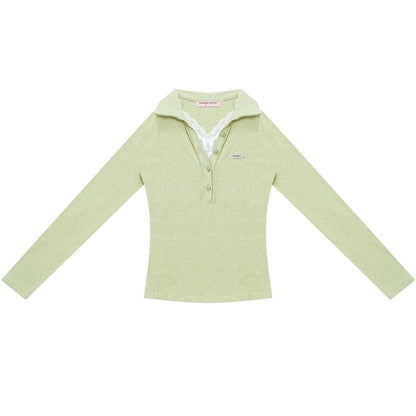 Zizifei Knit Lace Top