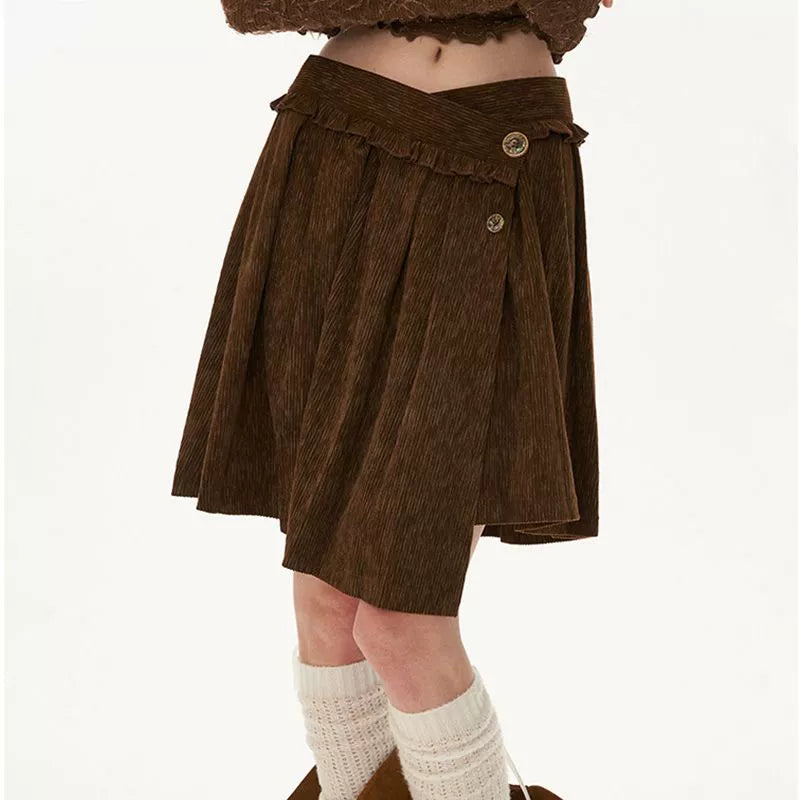 Autumn Temperament Pleated Skirt