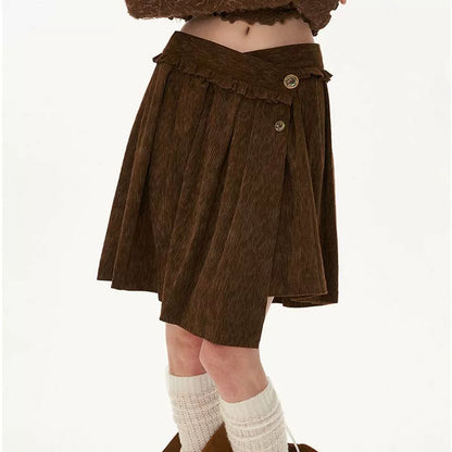 Autumn Temperament Pleated Skirt