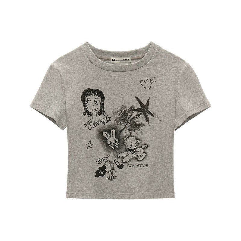 Sweet Graffiti Slim Fit Top