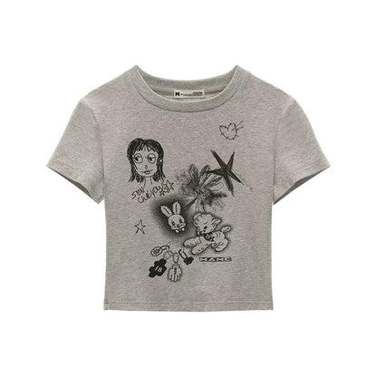 Sweet Graffiti Slim Fit Top