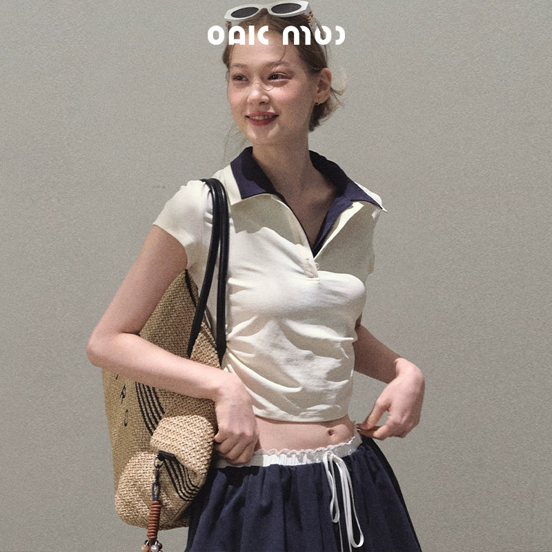 Vintage Lace Poncho Polo Skirt Set-Up