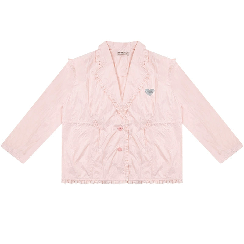 Loose Drawstring Retro Jacket