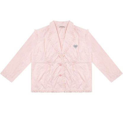 Loose Drawstring Retro Jacket