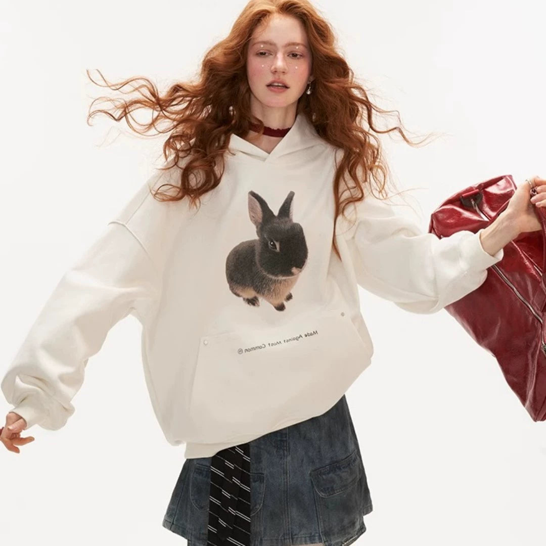 Cute Bunny Hooded Sweatshirt