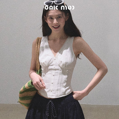 Ruffled V-Neck Camisole