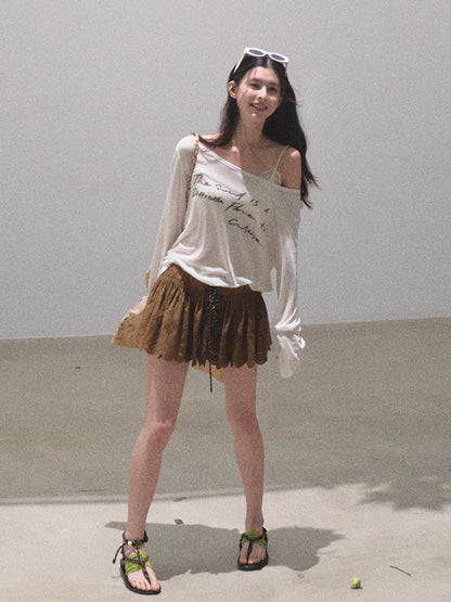 Lime Bliss Boho Peplum Skirt