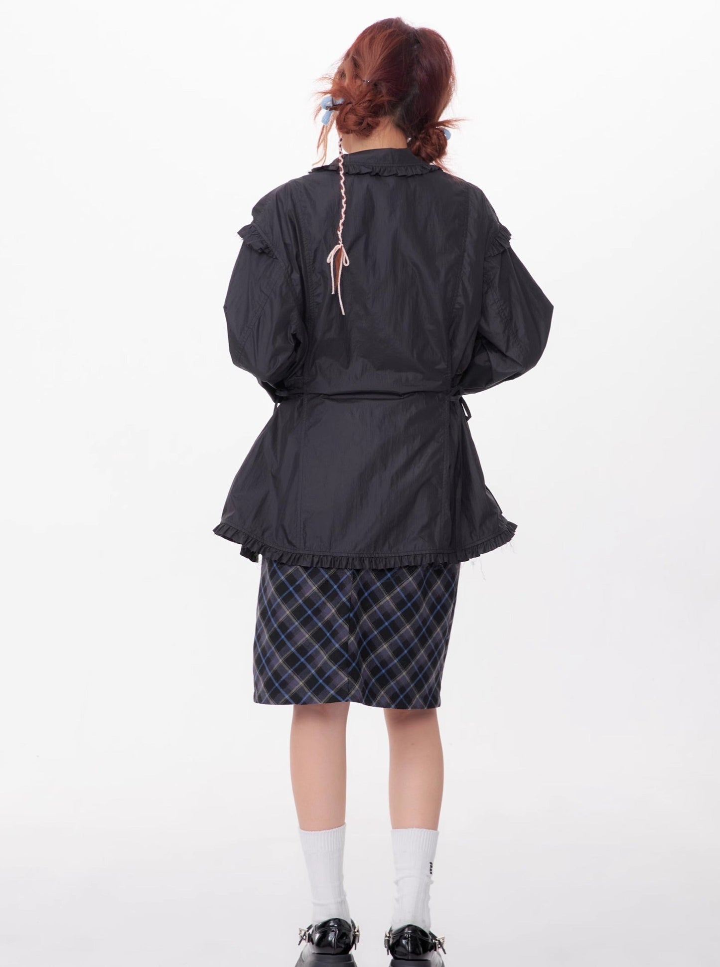 Loose Drawstring Retro Jacket