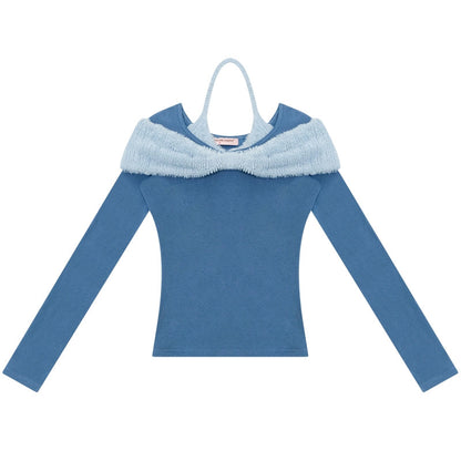 Bow-Knot Knitted Halter Top