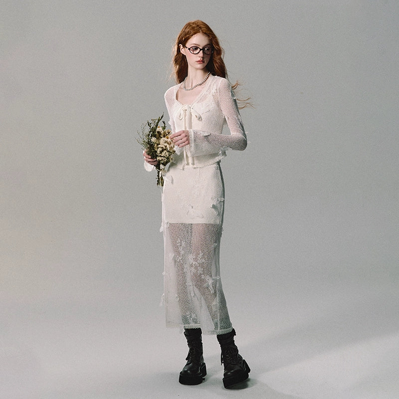 Three-Dimensional Flower Knitted Set-Up