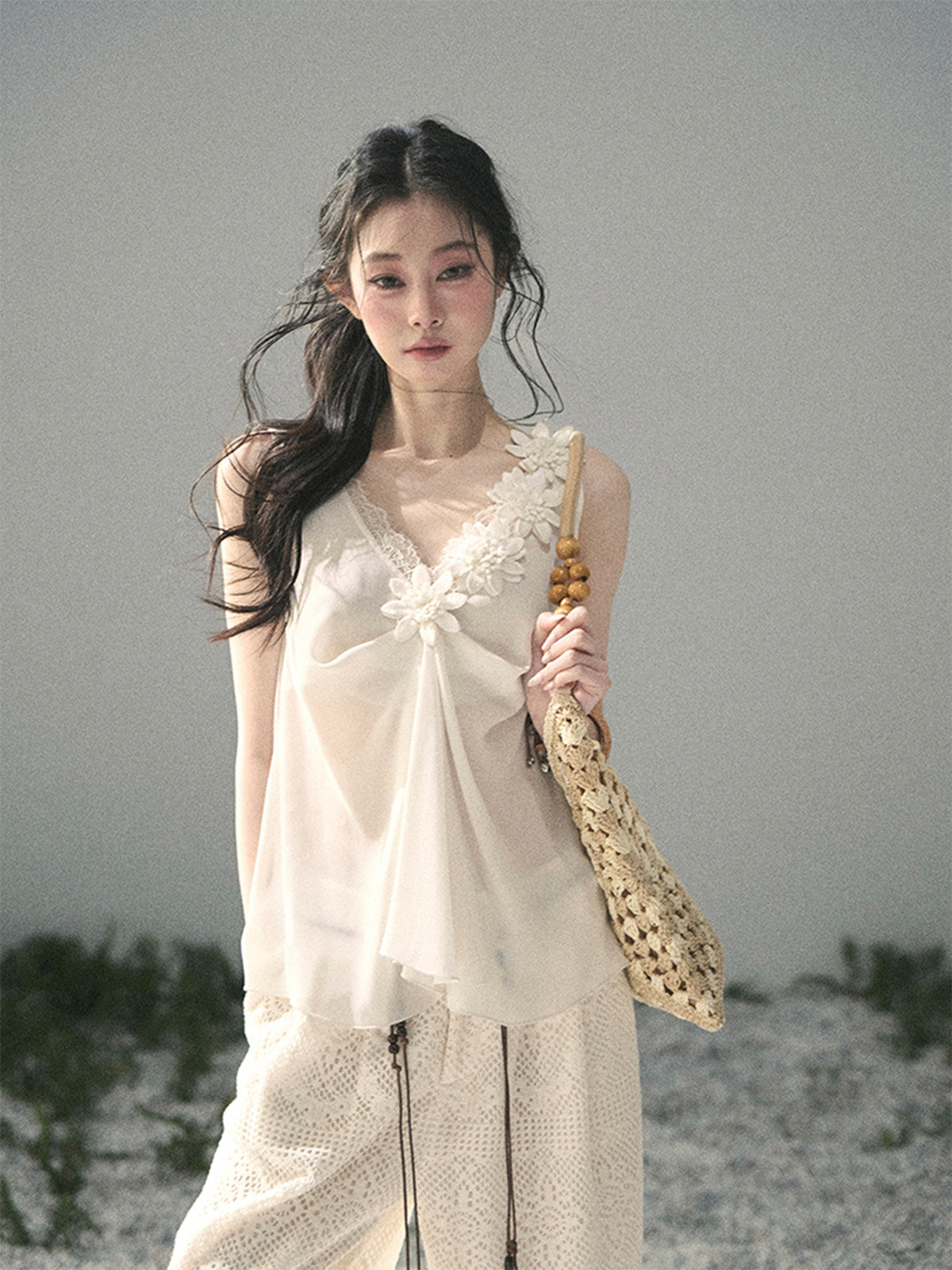 Silent Rose Semi-Sheer Lace T-Shirt