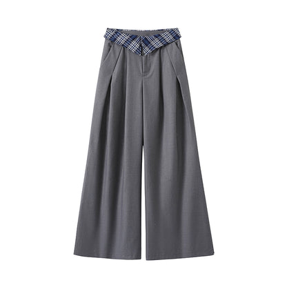 Spliced Camisole Wide-Leg Pants Set-Up