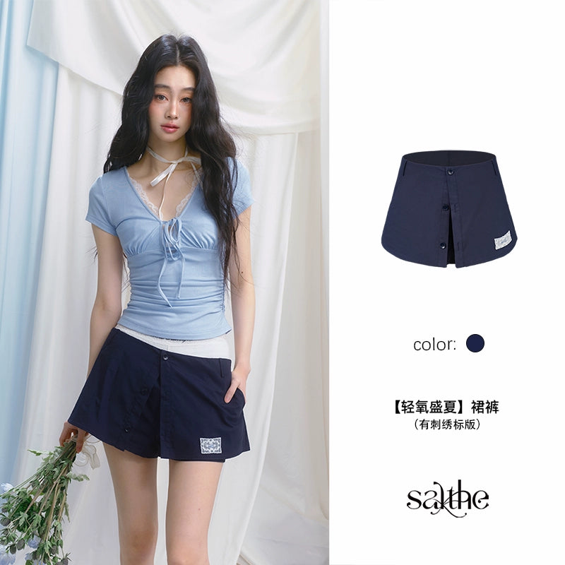 Sporty Strap Knit Top Set-Up