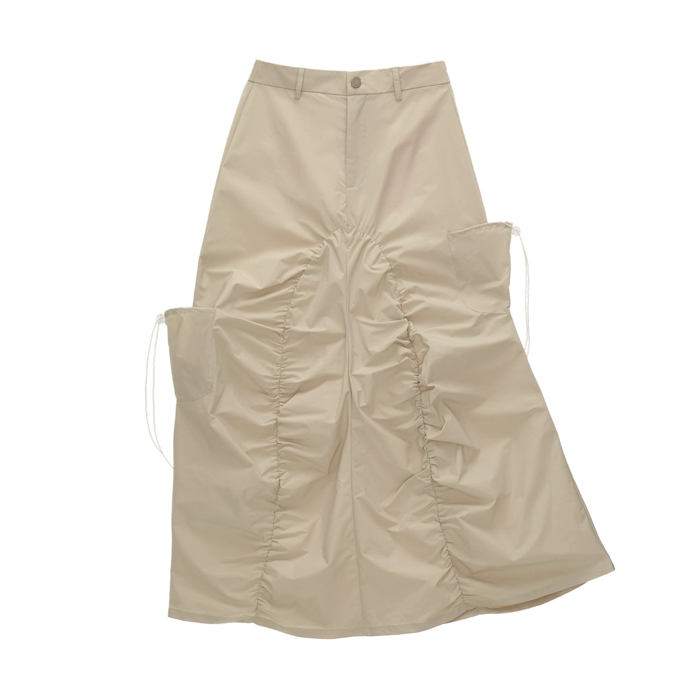 Functional Irregular Hem Black Skirt