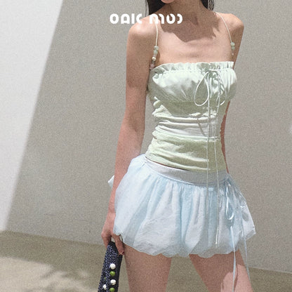 Floral Peplum Culottes Skirt Set