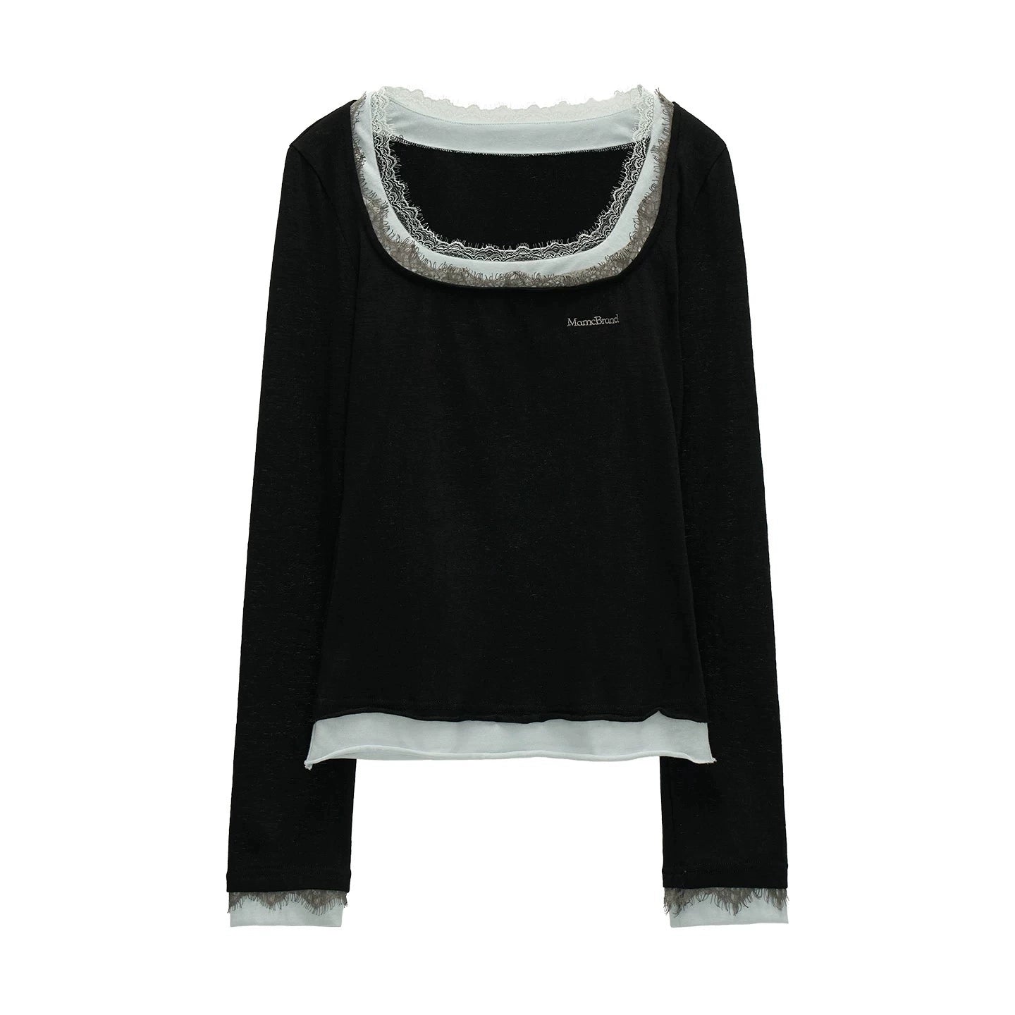 Lace Layered Long Sleeve T-Shirt