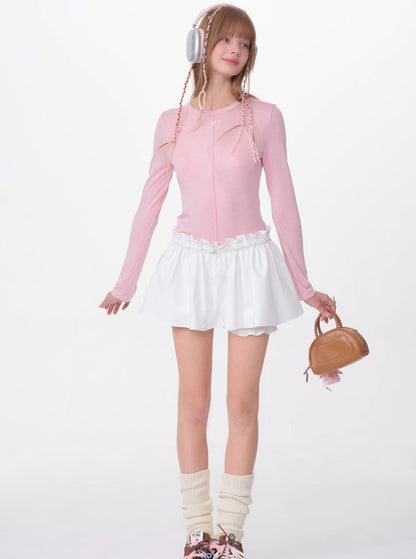 High-Waist Fungus A-Line Skirt Shorts