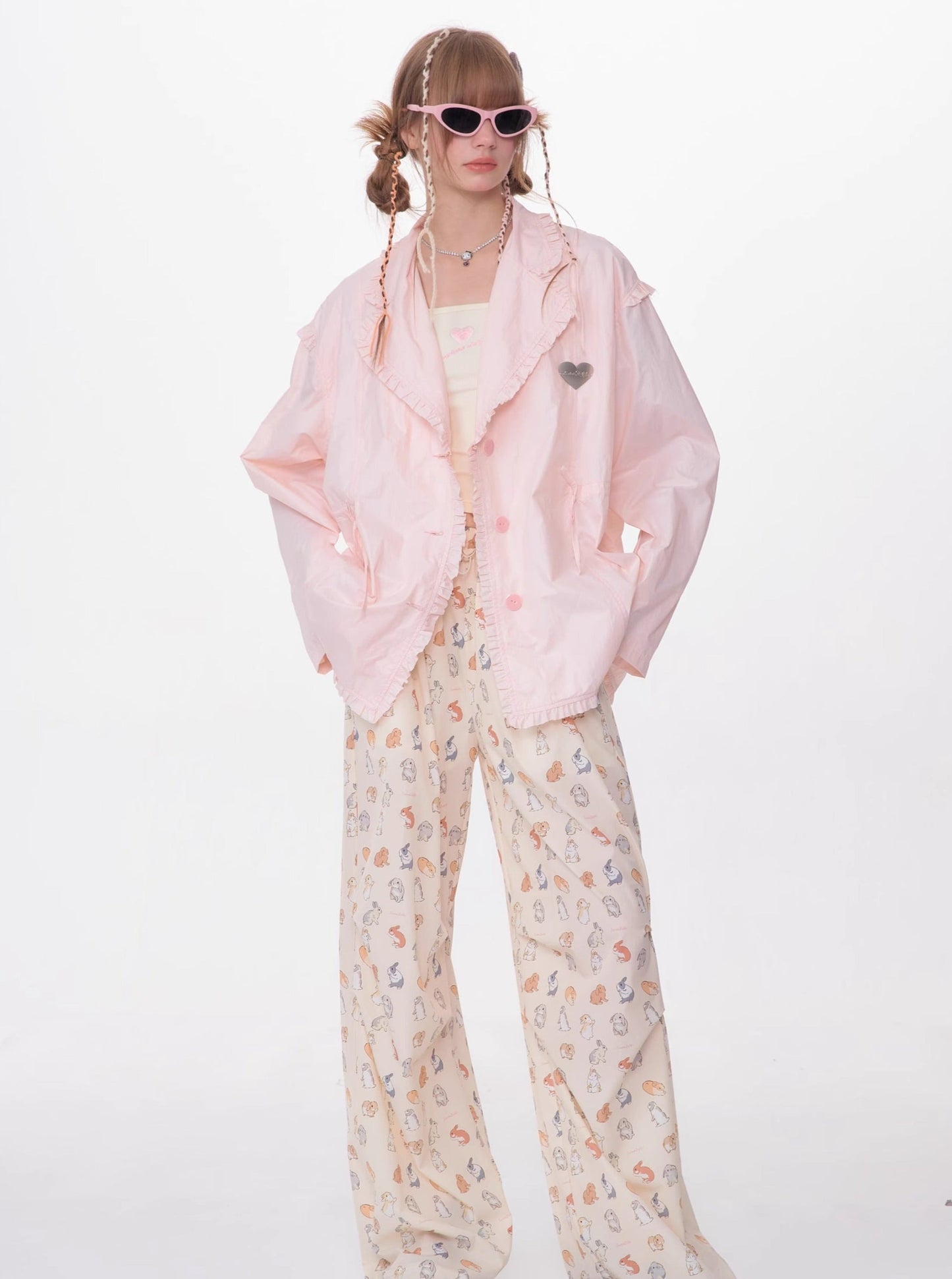 Loose Drawstring Retro Jacket