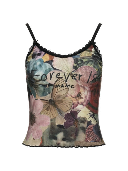 Collage Pattern Sleeveless Top